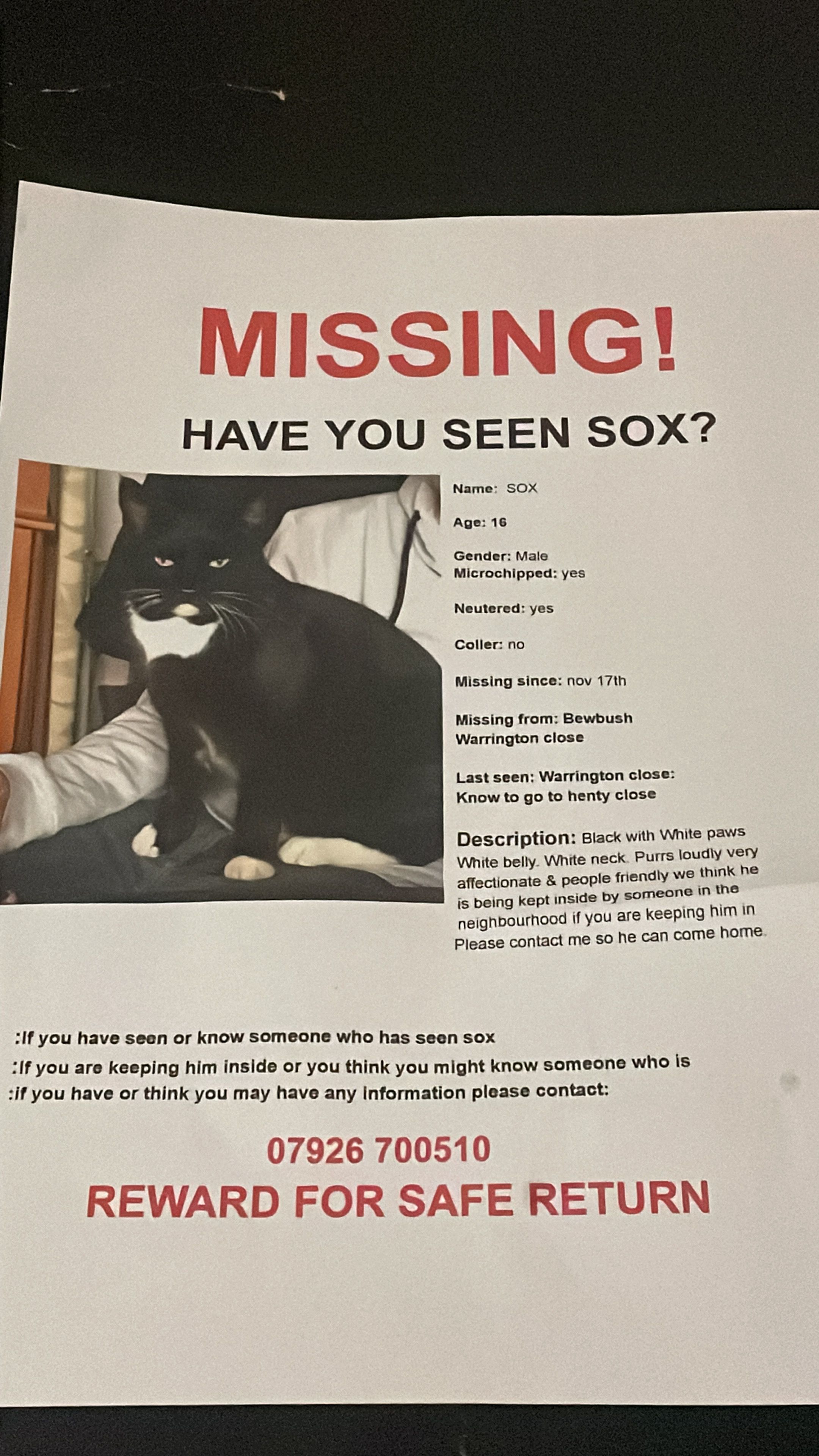 Sox - Warrington Close, Crawley