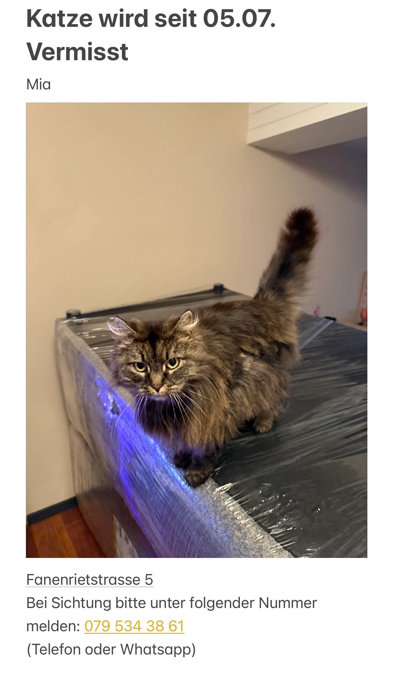 mia - Fanenrietstrasse, Sargans