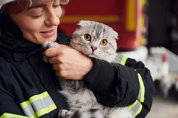 Person with a torch searching under a garden shed for a hiding lost cat